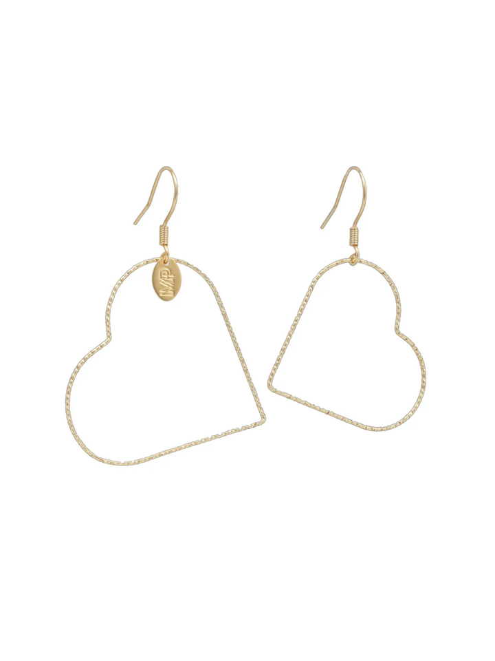 Gouden love oorbellen Murielle Perrotti