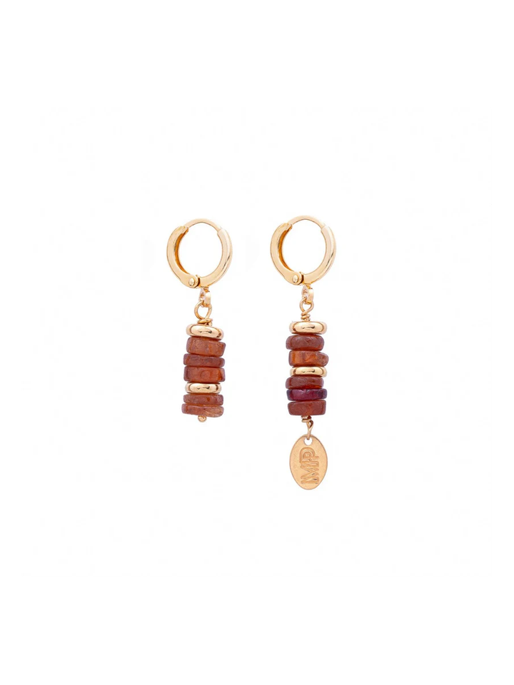 Goud terracotta hessoniet & granaat steen Hanger Virgil Murielle Perrotti