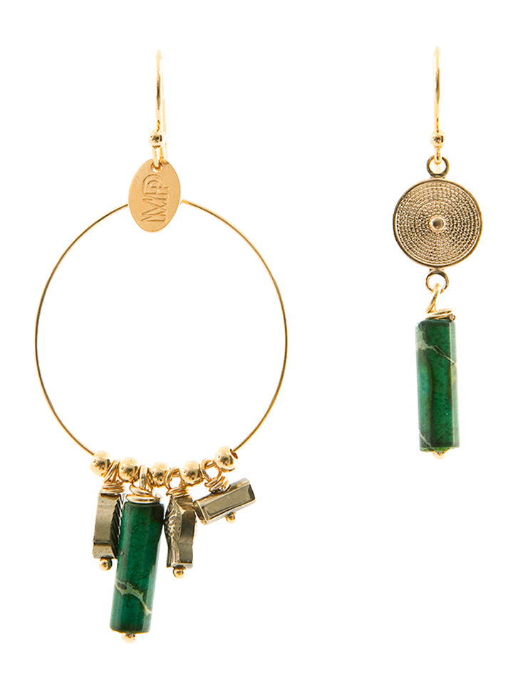 Groen oorbellen Charm Murielle Perrotti 