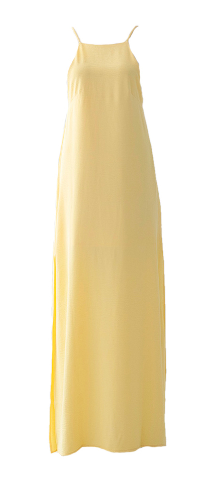 Gele maxi-jurk met split Leila Bad Habits