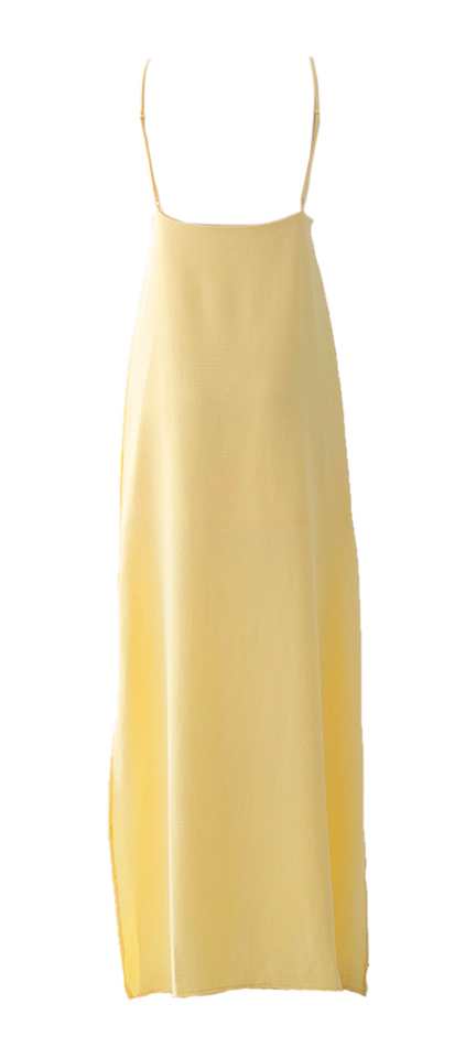 Gele maxi-jurk met split Leila Bad Habits