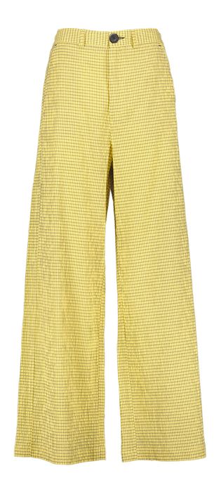 Gele broek met ruitmotief Almu Bad Habits