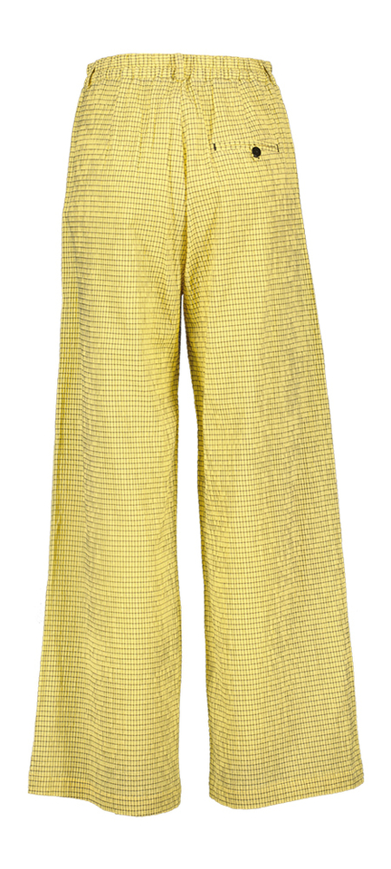 Gele broek met ruitmotief Almu Bad Habits