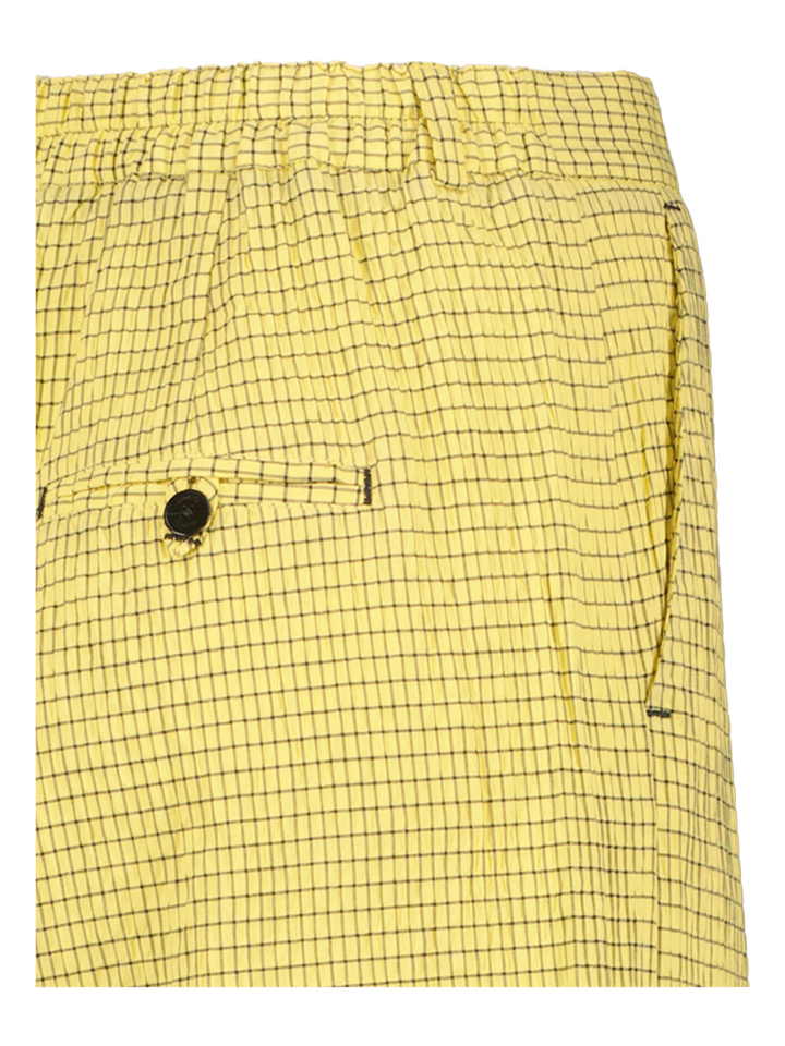 Gele broek met ruitmotief Almu Bad Habits