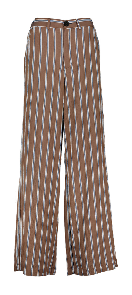 Bruine gestreepte broek Almu Bad Habits