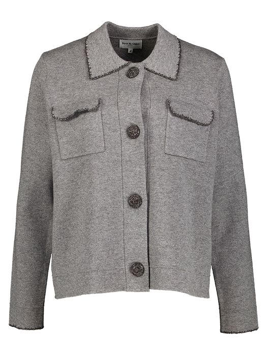 Grijze cardigan met knopen Leo & Ugo