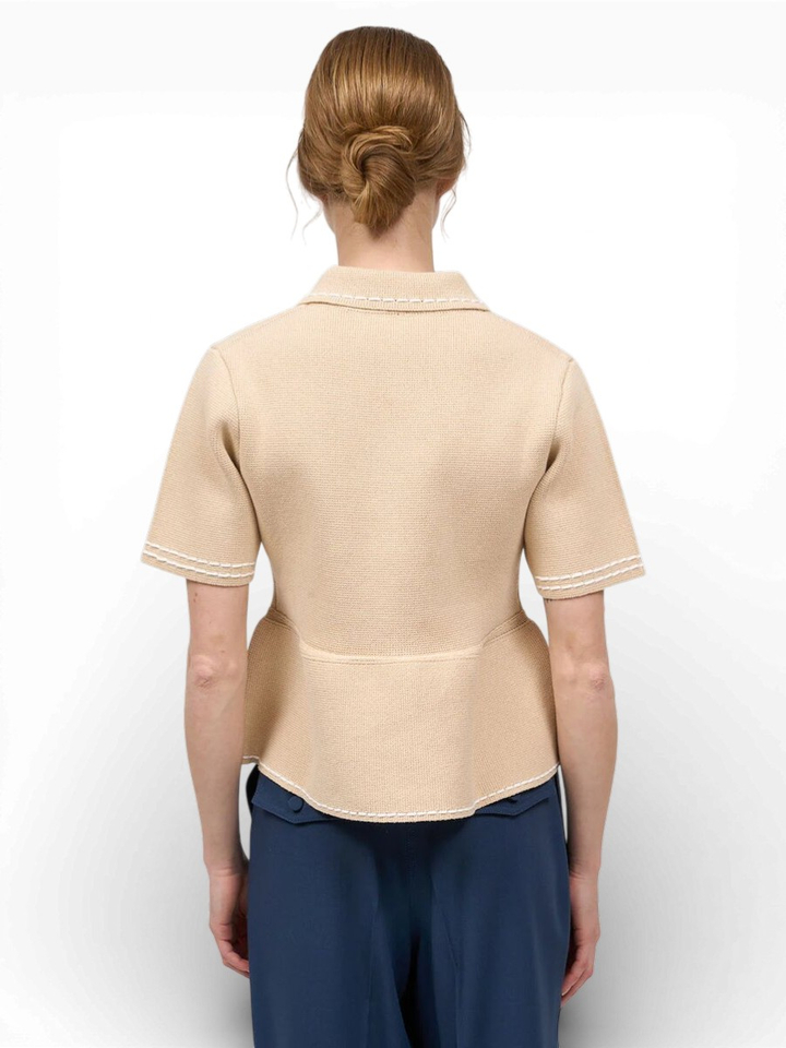 Beige polo met korte mouwen Fanfan Paul & Joe