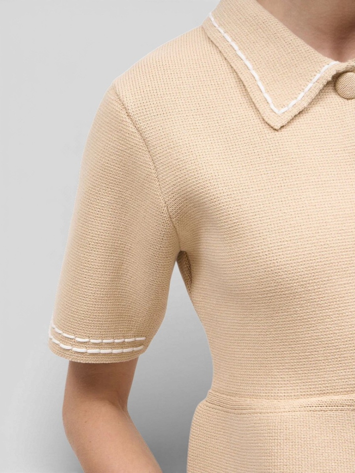 Beige polo met korte mouwen Fanfan Paul & Joe