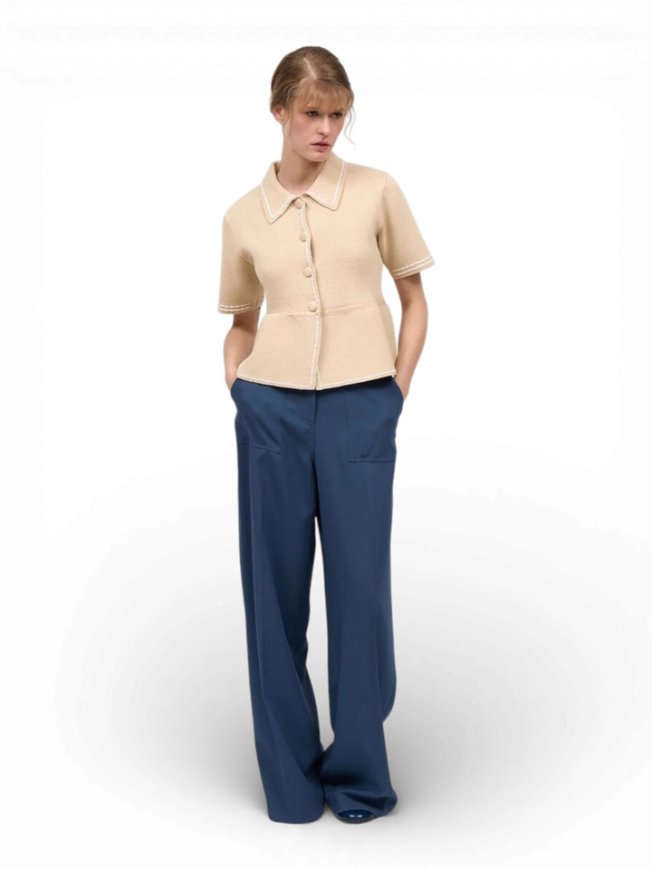 Beige polo met korte mouwen Fanfan Paul & Joe