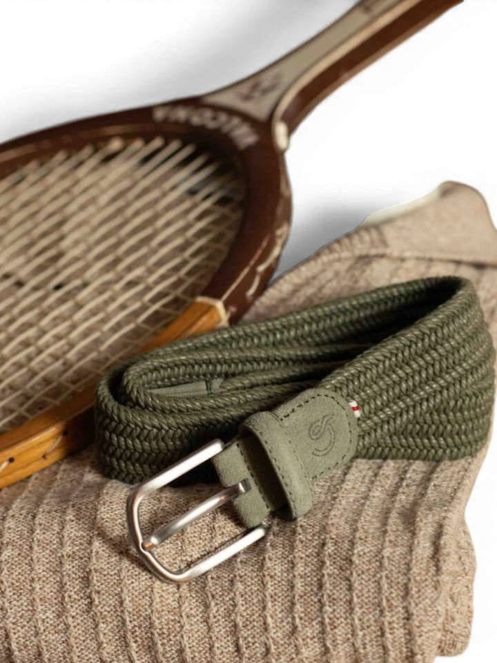 Truffle green riem Vento waxed La Boucle 