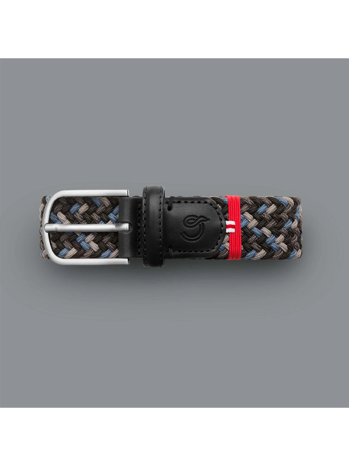 Donkerblauw en lichtblauw geweven riem Brooklyn La Boucle