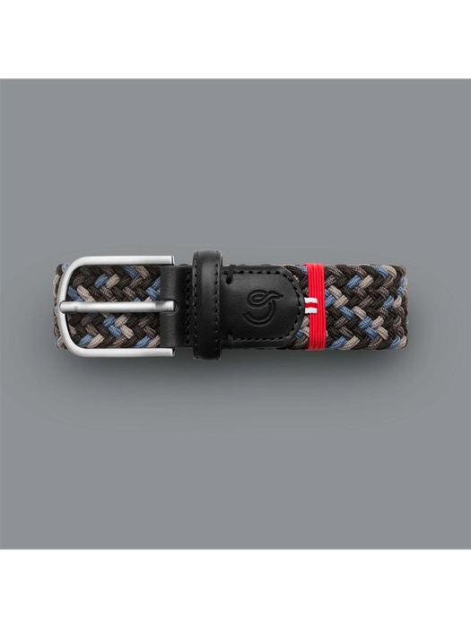 Donkerblauw en lichtblauw geweven riem Brooklyn La Boucle