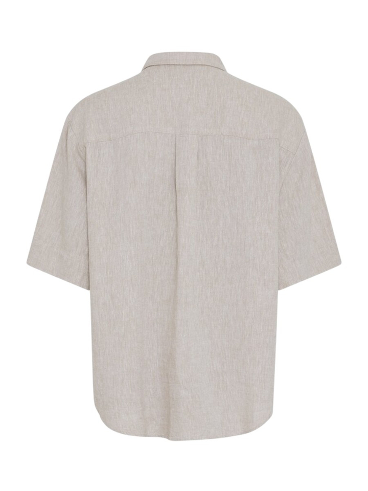 Beige linnen hemd Viana Ginia MSCH