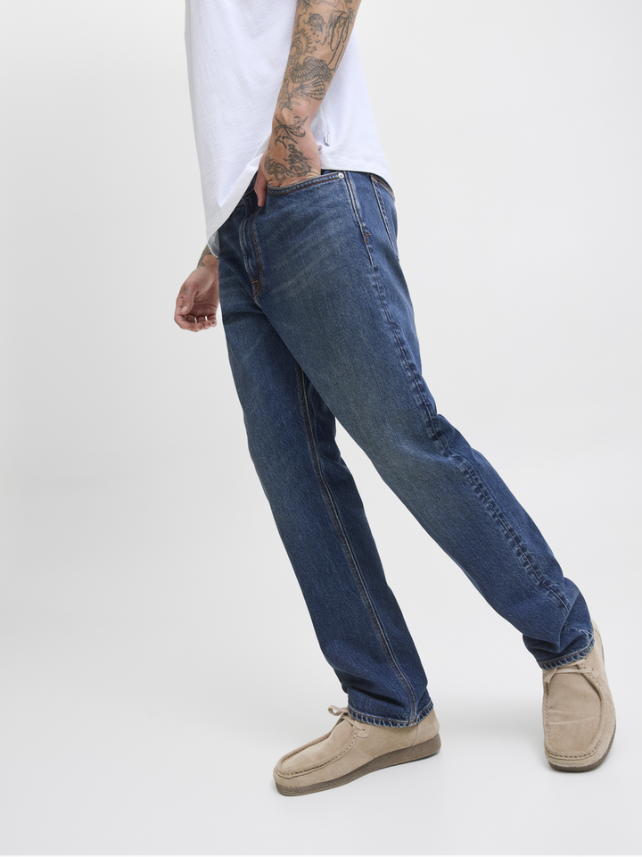 Donkerblauwe straight jeans Jjichris Jack & Jones