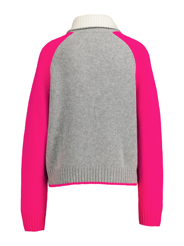 Donkergrijze cachemire trui met color blocking From Future