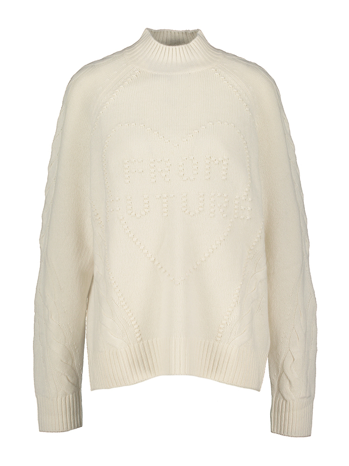 Ecru gebreide trui in kajsmier From Future