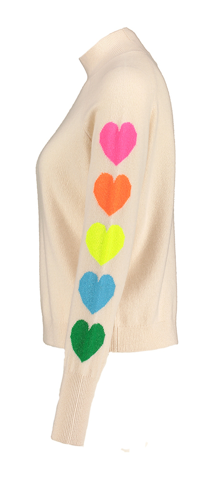 Sable trui met opstaande kraag met bollen in fluo From Future 