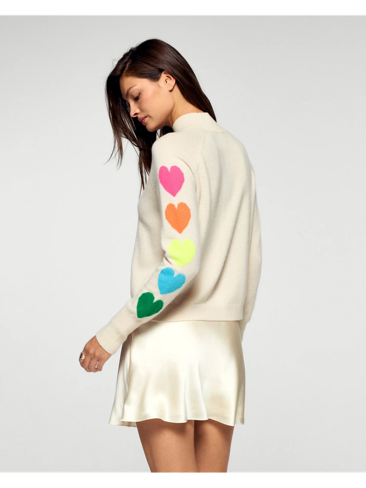 Sable trui met opstaande kraag met bollen in fluo From Future 