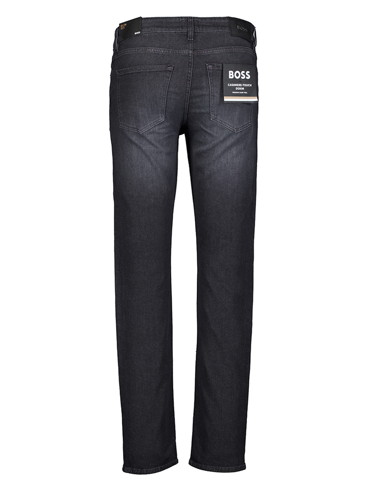 Donkergrijze/zwarte Delaware slim fit jeans Hugo Boss