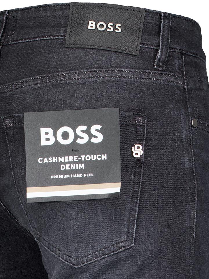 Donkergrijze/zwarte Delaware slim fit jeans Hugo Boss