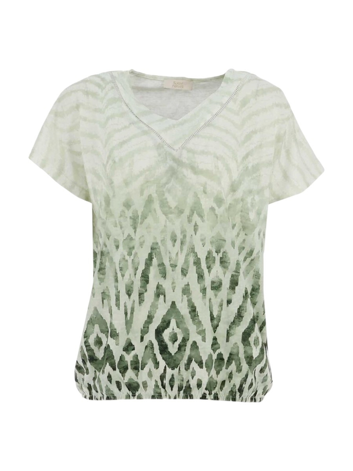 Groene t-shirt met print Signe Nature