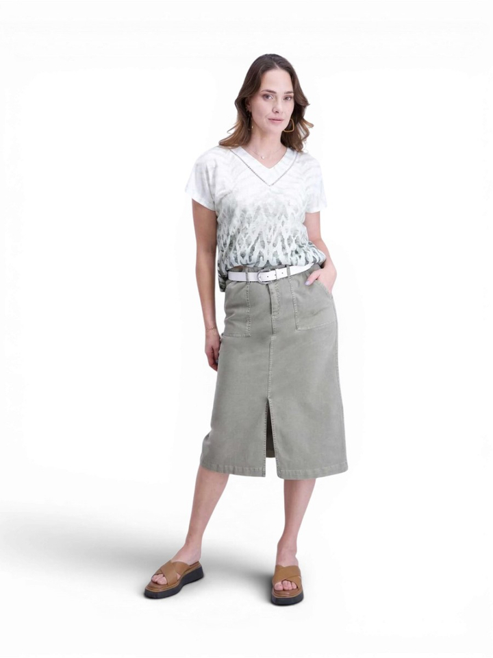 Groene t-shirt met print Signe Nature