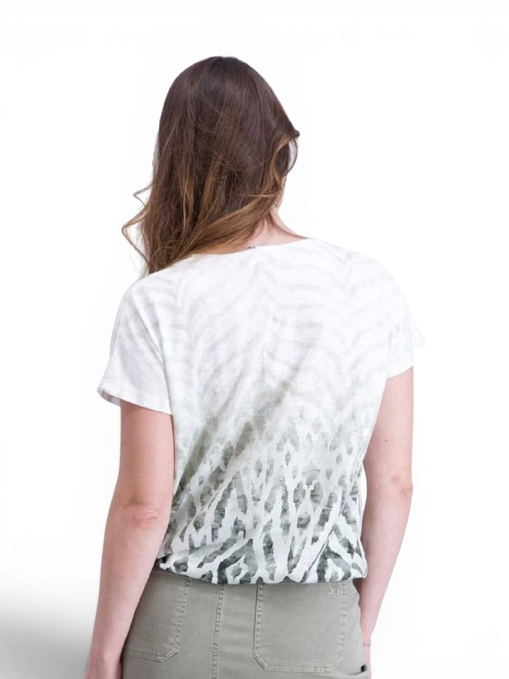 Groene t-shirt met print Signe Nature