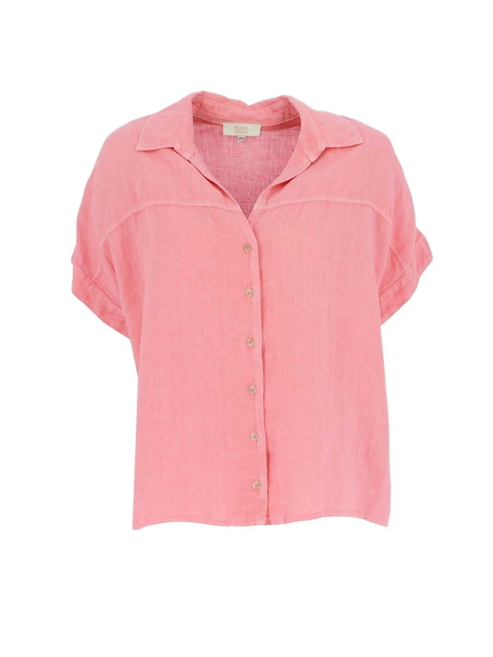 Roze linnen bloes Signe Nature 