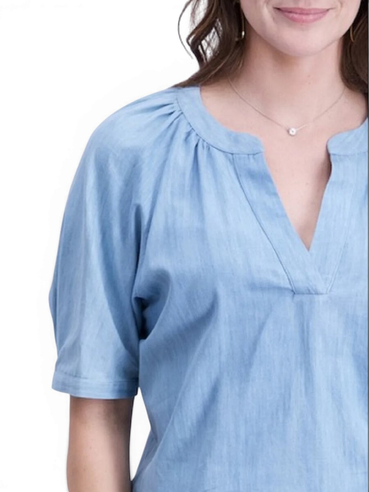 Lichtblauwe blouse Signe Nature