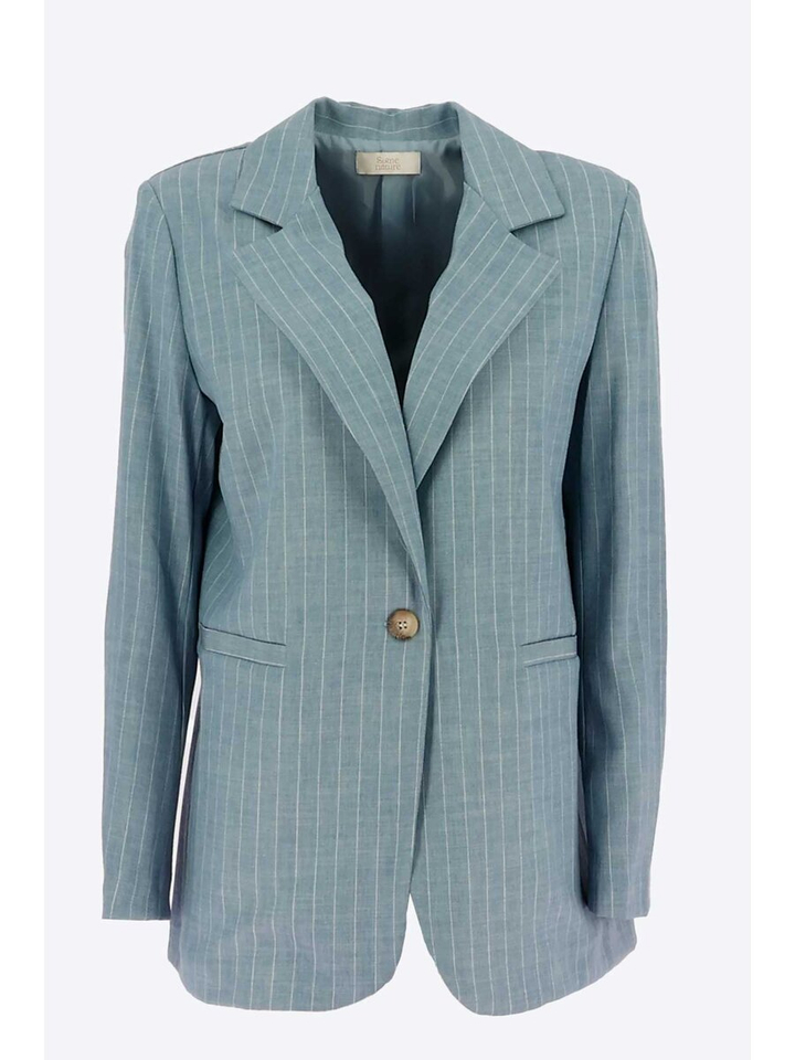 Blauwe blazer krijtstreep Signe Nature