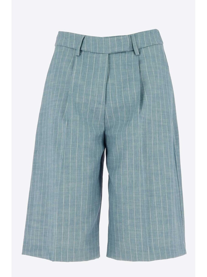 Blauwe short krijtstreep Signe Nature