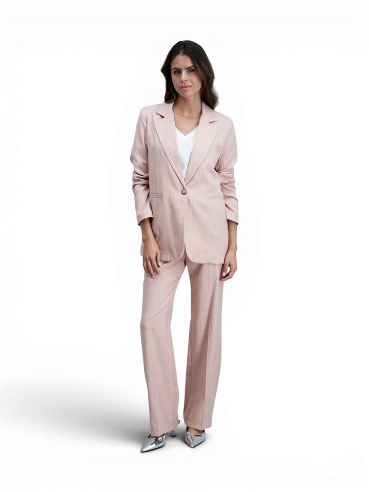 Roze krijtstreep broek Signe Nature