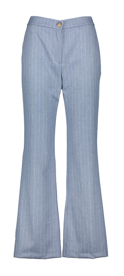 Blauwe krijtstreep broek Signe Nature