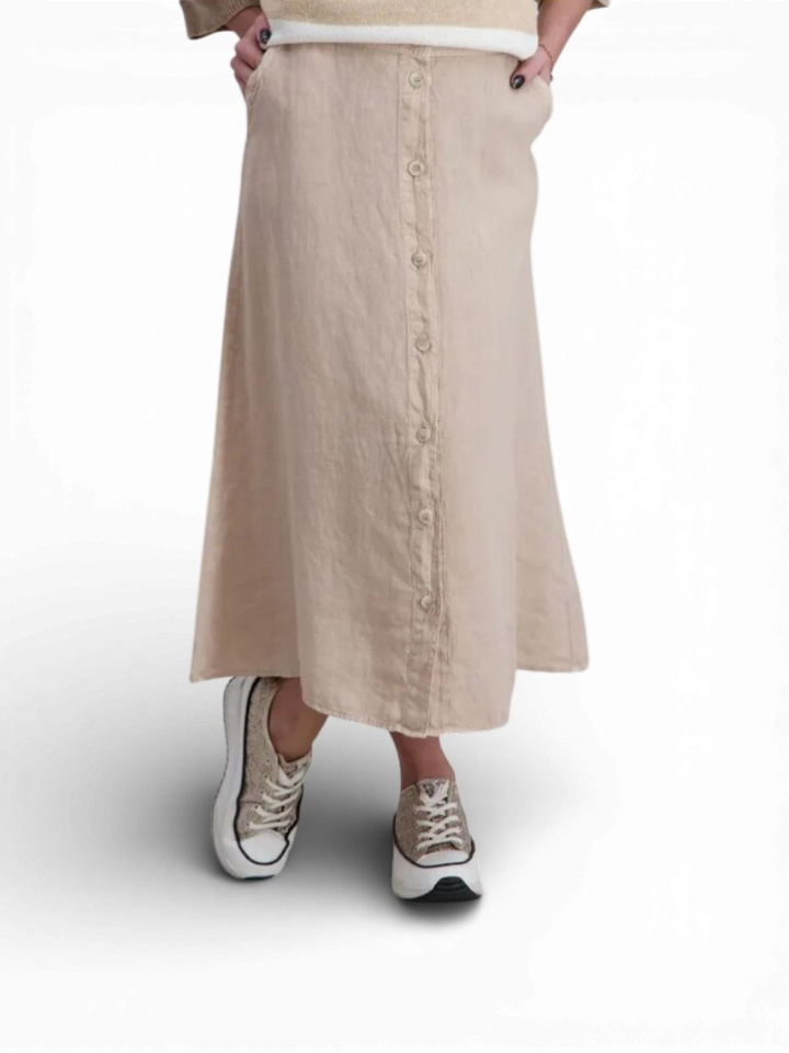 Beige linnen rok Signe Nature