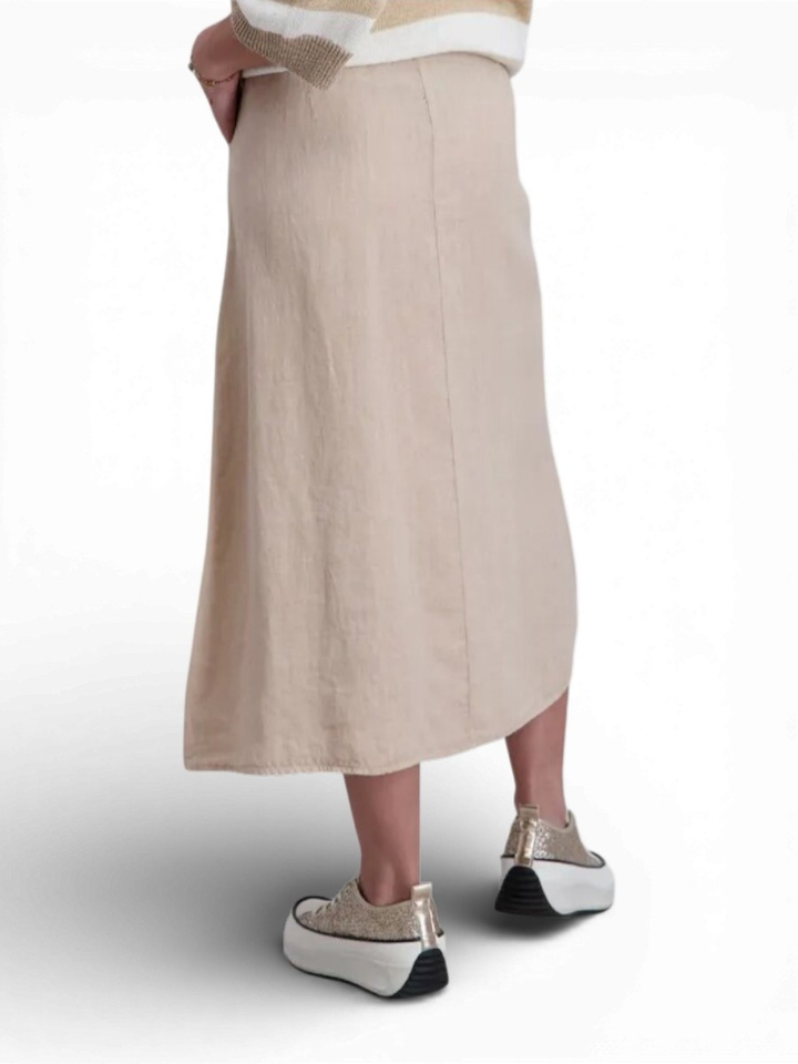 Beige linnen rok Signe Nature