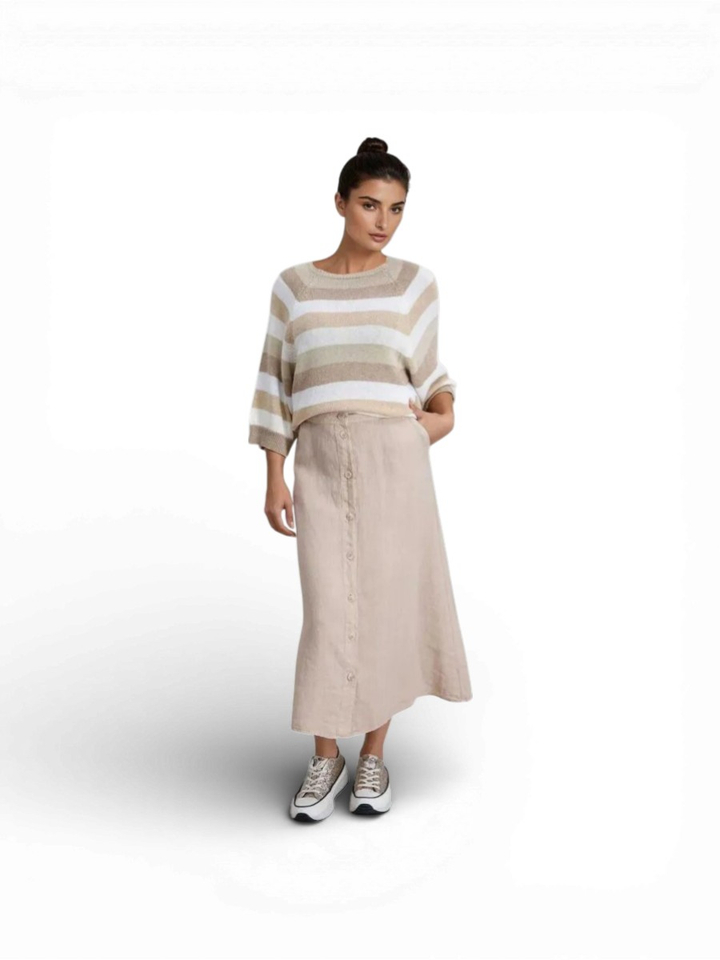 Beige linnen rok Signe Nature