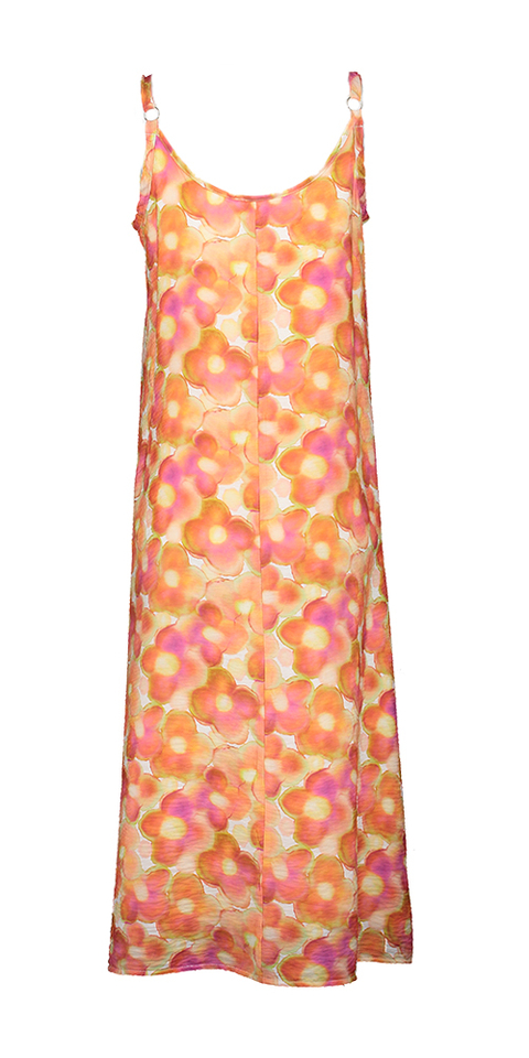 Mouwloze midi jurk in bloemenprint Signe Nature