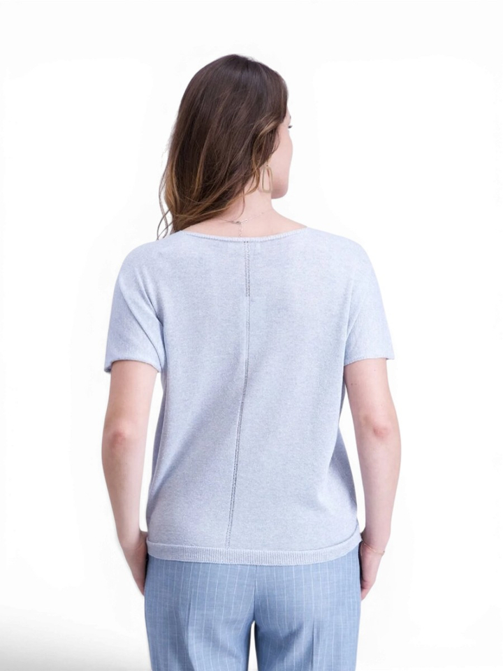 Fijne zilverkleurige pull Signe Nature 