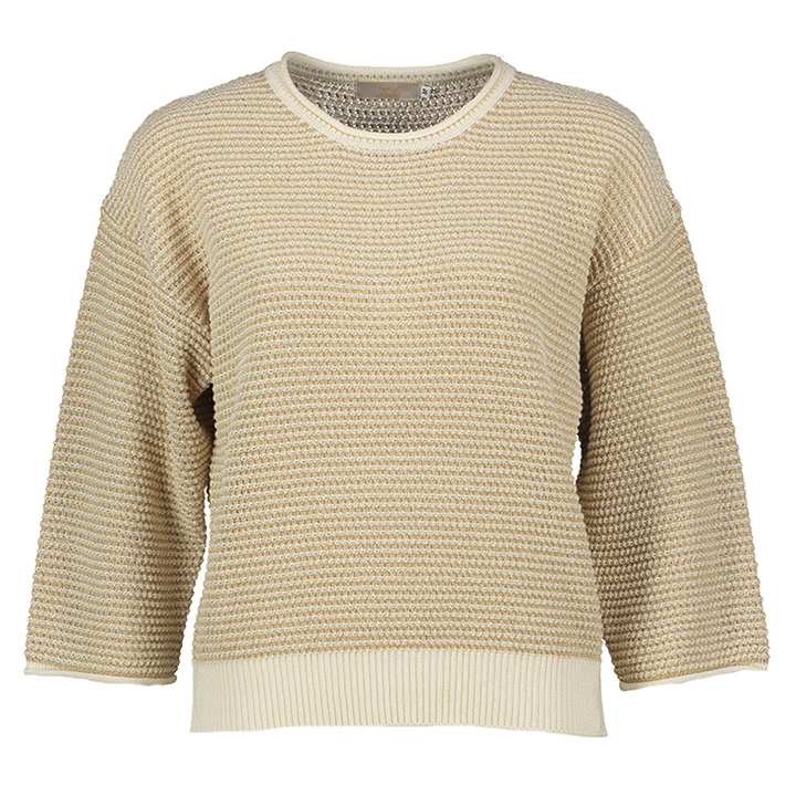 Beige ecru trui met glitter Signe Nature