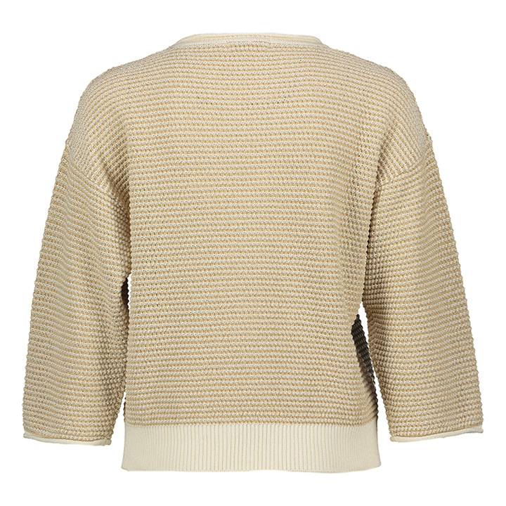 Beige ecru trui met glitter Signe Nature