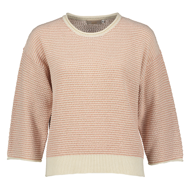 Roze ecru trui met glitter Signe Nature