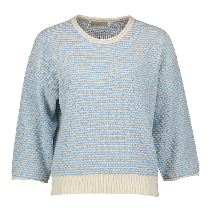 Blauw ecru trui met glitter Signe Nature