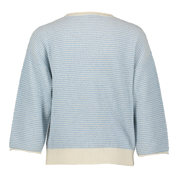 Blauw ecru trui met glitter Signe Nature
