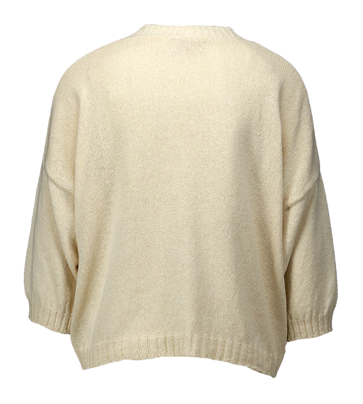 Ecru gilet met knopen Signe Nature