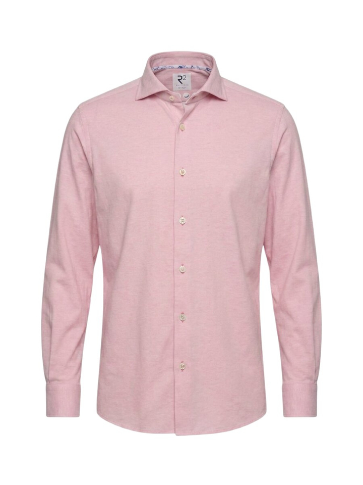 Coral katoenen hemd (regular fit) met lange mouwen R2