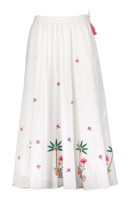 Witte rok met borduur detail Vanilla Nimo With Love
