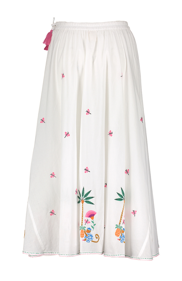 Witte rok met borduur detail Vanilla Nimo With Love