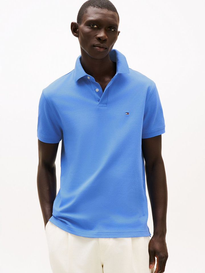 Blauwe polo met korte mouwen Tommy Hilfiger