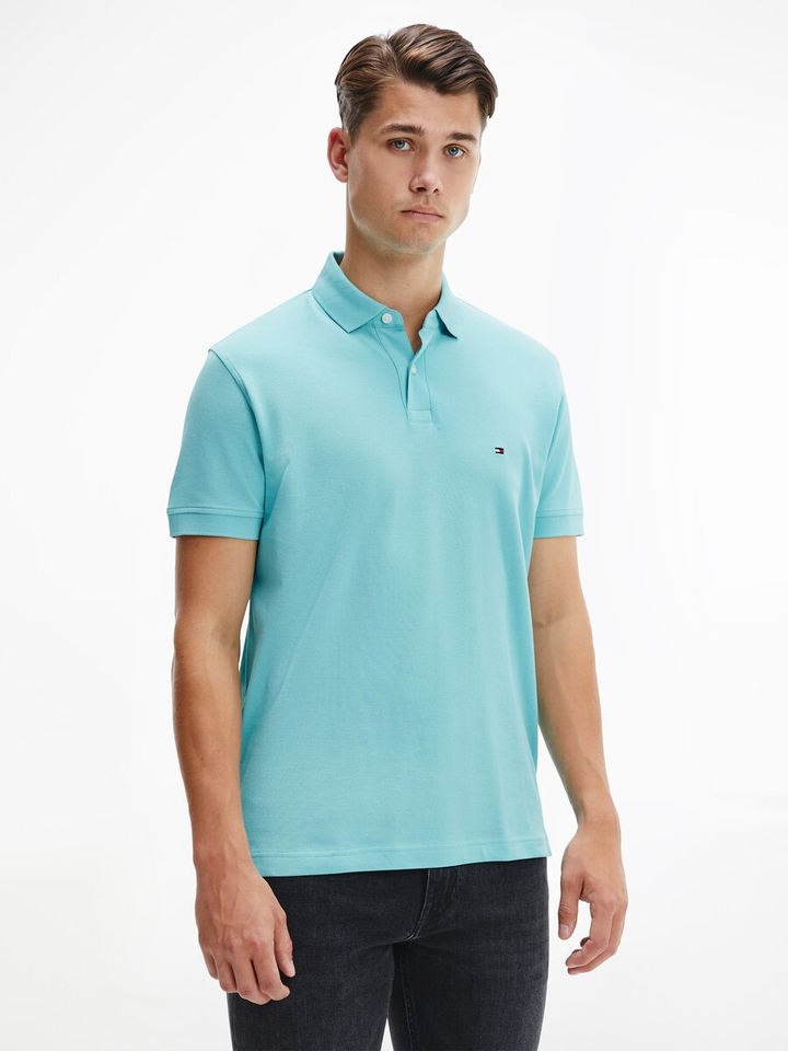 Aqua blauwe polo Tommy Hilfiger 