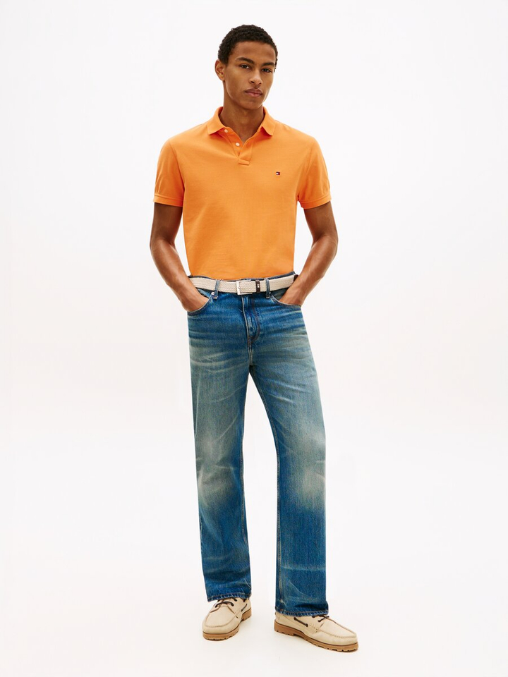Oranje polo met korte mouwen Tommy Hilfiger